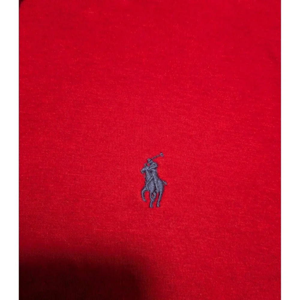 Polo Ralph‎ Lauren Men's Red Quarter Zip Pullover Sweater Size Large